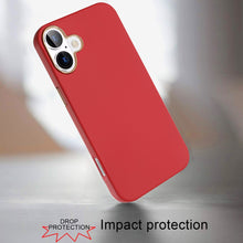 For iPhone 16 6.1inch Case Premium Soft Cover w/ Chrome buttons + Tempered Glass