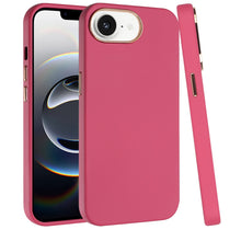 For iPhone 16e Case Soft Premium Slim Cover w/ Chromed buttons + Tempered Glass