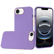 For iPhone 16e Case Soft Premium Slim Cover w/ Chromed buttons + Tempered Glass