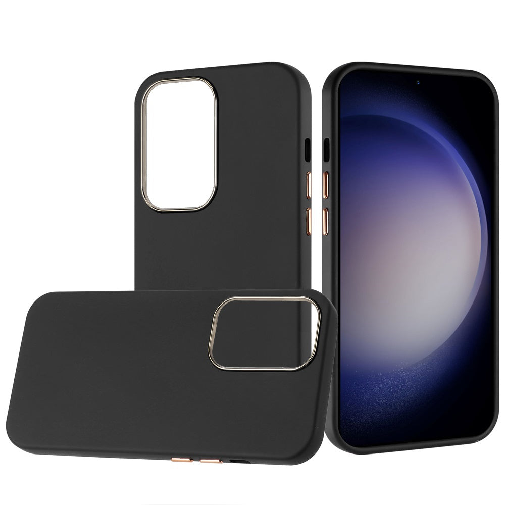 For Samsung Galaxy S24 Ultra Case Soft Premium Phone Cover with Chromed buttons