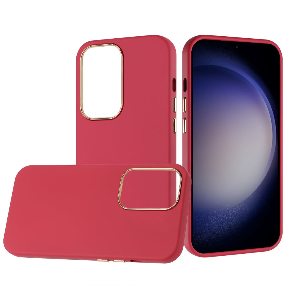 For Samsung Galaxy S24 Ultra Case Soft Premium Phone Cover with Chromed buttons