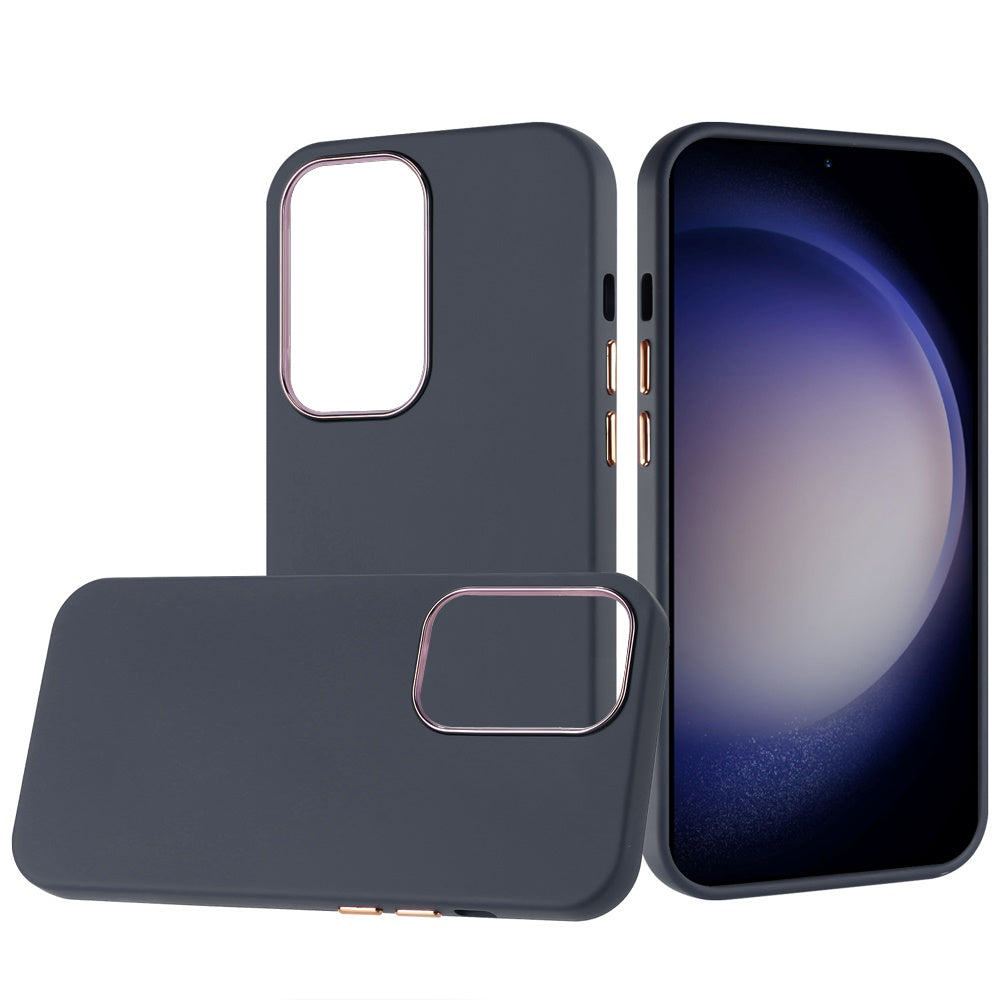 For Samsung Galaxy S24 Ultra Case Soft Premium Phone Cover with Chromed buttons