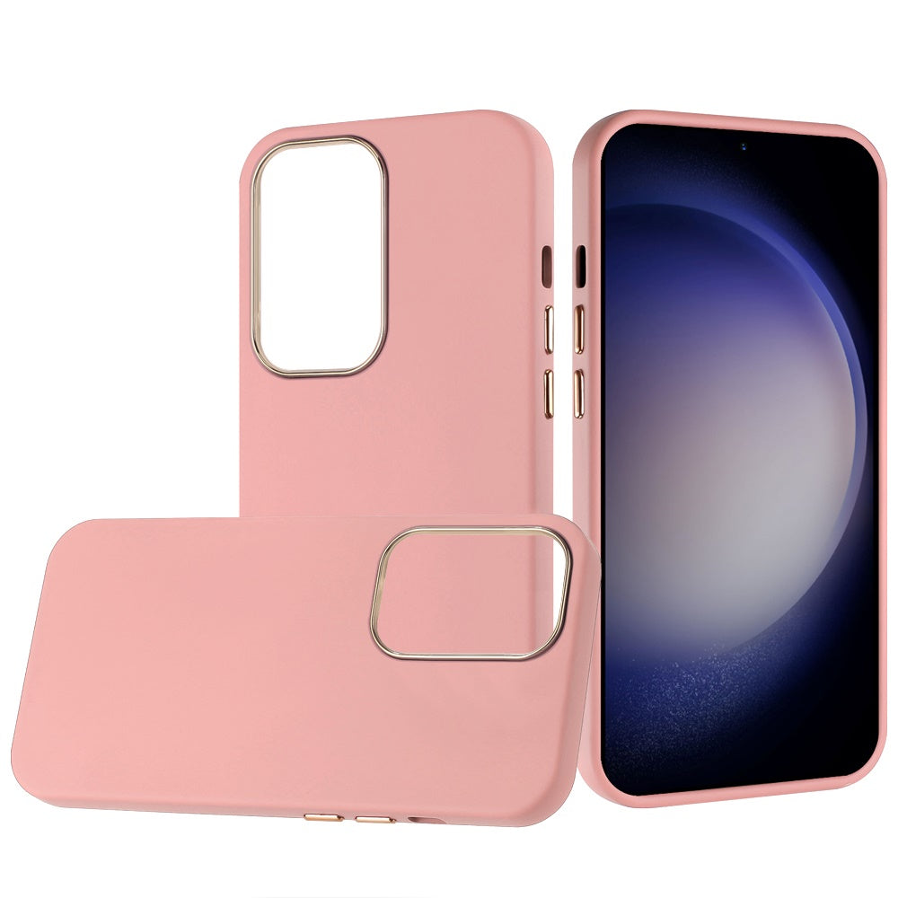 For Samsung Galaxy S24+ Plus Case Soft Premium Phone Cover with Chromed buttons
