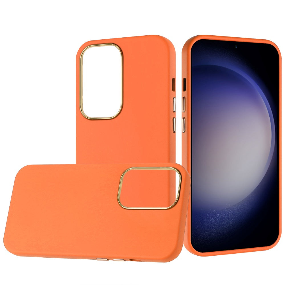 For Samsung Galaxy S24+ Plus Case Soft Premium Phone Cover with Chromed buttons