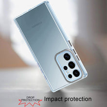 For Samsung S23 Ultra Case Clear Hybrid Color Metal Buttons Raised Camera Lip