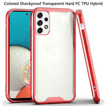 For Samsung A53 5G Colored Shockproof Transparent Hard PC TPU Hybrid Case Cover