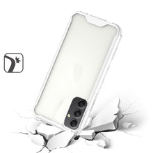 For Samsung A15 5G Case Color Shockproof Clear Hard TPU Hybrid + Tempered Glass