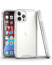 For iPhone 15 Case Shockproof Transparent Hybrid Phone Cover + 2 Tempered Glass