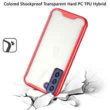 For Samsung Galaxy S22 Plus Colored Shockproof Transparent Hard TPU Hybrid Case