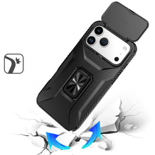 For iPhone 17 Pro Max Case Full Coverage Metal Stand Lens Cover + Tempered Glass