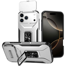 For iPhone 17 Pro Max Case Full Coverage Metal Stand Lens Cover + Tempered Glass