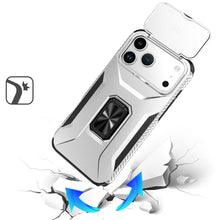 For iPhone 17 Pro Max Case Full Coverage Metal Stand Lens Cover + Tempered Glass