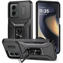 For Motorola Edge 5G 2024 Case Complete Protection Magnetic Stand w/ Lens Cover