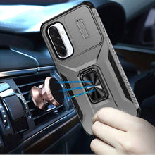 For Samsung A17 5G Case Full Coverage Metal Stand Lens Cover + Tempered Glass