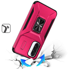 For Samsung A17 5G Case Full Coverage Metal Stand Lens Cover + Tempered Glass