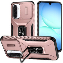 For Samsung A17 5G Case Full Coverage Metal Stand Lens Cover + Tempered Glass