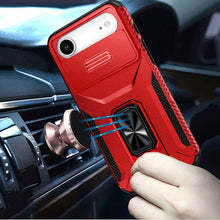 For iPhone Air Case Full Coverage Metal Stand and Lens Cover + Tempered Glass