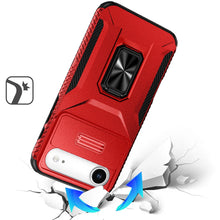 For iPhone Air Case Full Coverage Metal Stand and Lens Cover + Tempered Glass