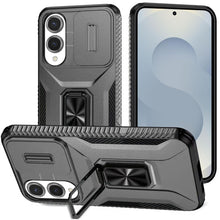 For Samsung S25 Edge Case Protection Magnetic Stand Lens Cover + Tempered Glass