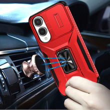 For Samsung S25 Edge Case Protection Magnetic Stand Lens Cover + Tempered Glass