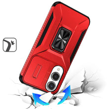 For Samsung S25 Edge Case Protection Magnetic Stand Lens Cover + Tempered Glass