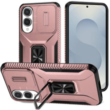 For Samsung S25 Edge Case Protection Magnetic Stand Lens Cover + Tempered Glass