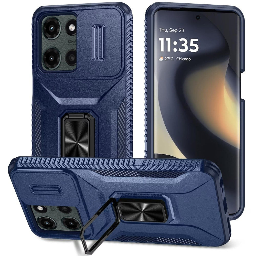 For Motorola Edge 2025 Case Complete Protection Magnetic Stand with Lens Cover