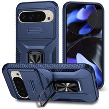 For Google Pixel 10/10 Pro Case with Metal Stand and Lens Cover + Tempered Glass