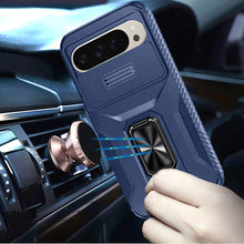 For Google Pixel 10/10 Pro Case with Metal Stand and Lens Cover + Tempered Glass