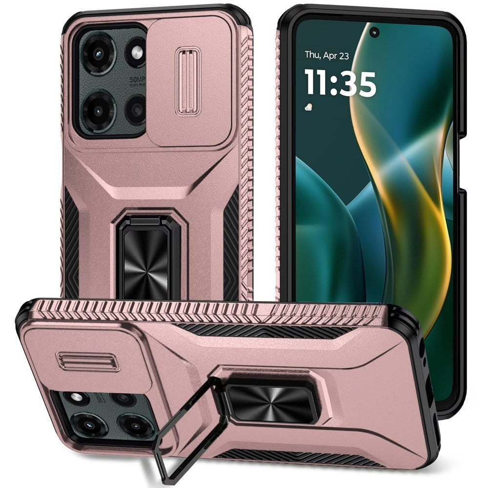 For Moto G Stylus 2025 Case Complete Protection Cover w/ Stand + Tempered Glass