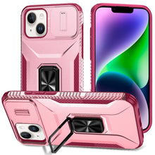 For iPhone 13/14 Case Complete Rugged Protection Magnetic Stand + Tempered Glass