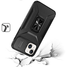 For iPhone 15 Case Full Coverage Metal Stand Lens Cover + 2 Tempered Glass