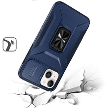 For iPhone 15 Case Full Coverage Metal Stand Lens Cover + 2 Tempered Glass