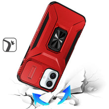 For iPhone 17 Case Full Coverage Metal Stand and Lens Cover + Tempered Glass