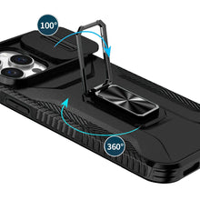 For iPhone 13 Pro Max 6.7 inch Case Metal Ring Stand Sliding Camera Lens Cover