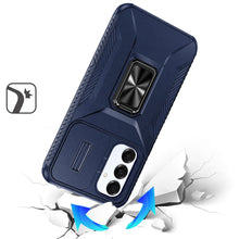 For Samsung S25 FE Case Full Coverage Metal Stand Lens Cover + Tempered Glass