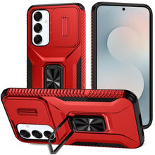 For Samsung S25 FE Case Full Coverage Metal Stand Lens Cover + Tempered Glass