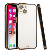 For iPhone 13 PRO Case Gold Plated Chrome Frosted Back Protective TPU Cover