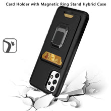 For Samsung A53 5G Card Holder with Magnetic Ring Stand Hybrid Case Cover