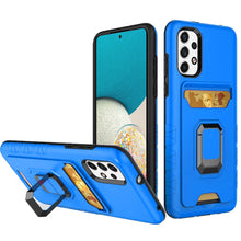 For Samsung A53 5G Card Holder with Magnetic Ring Stand Hybrid Case Cover