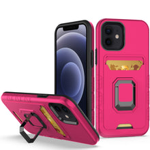 For iPhone 14 PRO Case Card Holder with Magnetic Ring Stand Hybrid Phone Cover