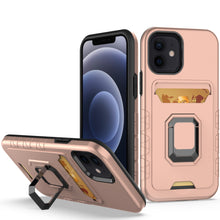 For iPhone 14 PRO MAX Case Card Holder with Magnetic Ring Stand Hybrid Cover