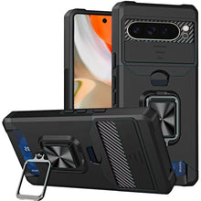 For Google Pixel 10 Pro XL Case Multi-Use Card Holder Lens Cover +Tempered Glass