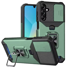 For Samsung A16 5G Case Multi-Use Card Slot Ring Stand Cover + Tempered Glass
