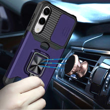 For Samsung S25 Edge Case Multi-Use Magnetic RingStand Cover + Tempered Glass