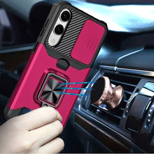 For Samsung S25 Edge Case Multi-Use Magnetic RingStand Cover + Tempered Glass