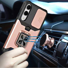 For Samsung S25 Edge Case Multi-Use Magnetic RingStand Cover + Tempered Glass