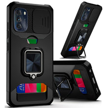 For Moto G 5G 2022 Multi-Use Card Magnetic Ring Stand Camera Protection Case