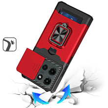 For Motorola Edge 2025 Case Multi-Use Card Magnetic RingStand Camera Lens Cover