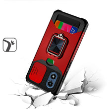 For Moto G Play 2024 Case Multi-Use Magnetic Ring Stand Cover + Tempered Glass